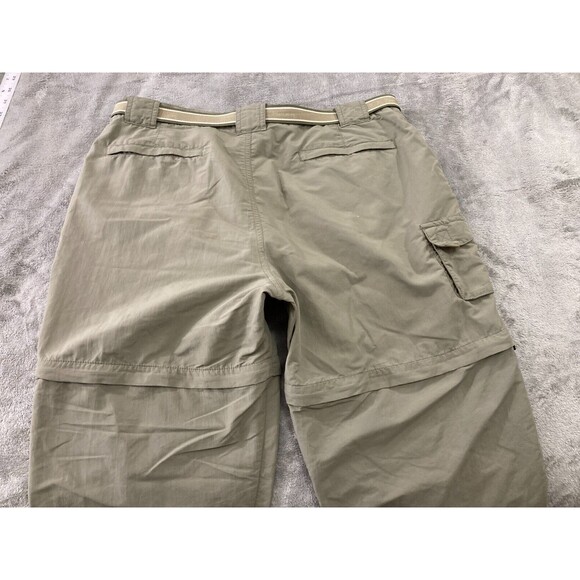 LL Bean Convertible Pants Men’s Large Reg Green Zip-Off Shorts Hiking Outdoors - Picture 5 of 15